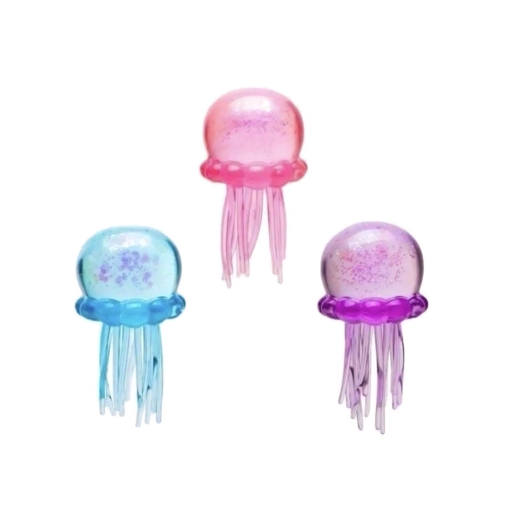 NeeDoh JellySquish Jellyfish Fidget Toy Pick Your Color Pink Blue Purple Glitter - Picture 2 of 9